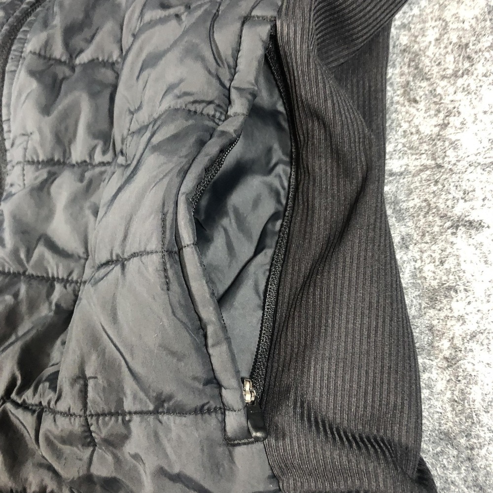 Nike Therma-Fit Running Vest Wome's Small Black Quilted‎ Zip Pockets Insulated - Picture 6 of 14